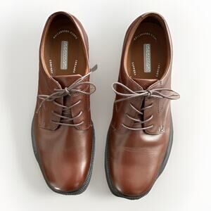 Nunn Bush Leather Oxford Plain Toe Shoes Dynamic Comfort SZ 13